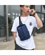 Casual Backpack - Men Outdoor Waterproof Single Shoulder Chest Bag Pure Color Oxford Cloth Vertical Square Crossbody Pack