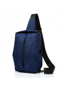 Men Outdoor Waterproof Single Shoulder Chest Bag Pure Color Oxford Cloth Vertical Square Crossbody Pack