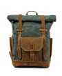 Casual Backpack - Retro Oil Wax Waterproof Backpack Large Capacity Computer Bag Outdoor Shoulder Bag