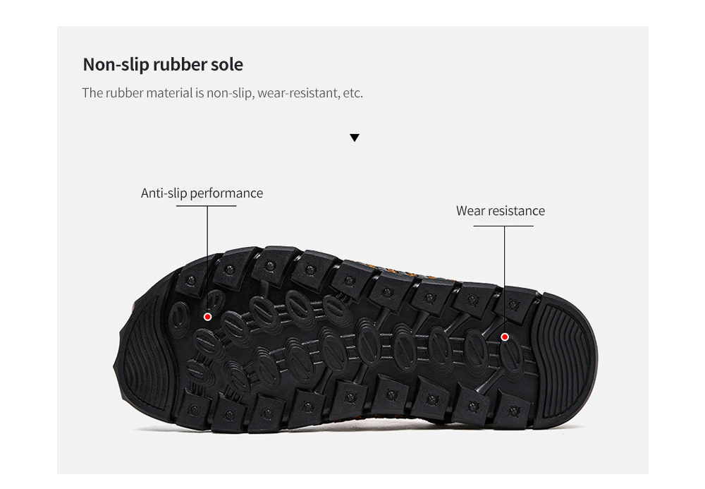 Large Size Men's Shoes Leather Sandals Handwear Shoes - Red Brown 39 Large Size Men's Shoes Leather Sandals Handwear Shoes - Red Brown 39