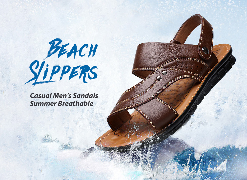 Men Sandals Summer Breathable Open TOE Leather Casual Beach Cool Sweater Non-Slip Shoes - Black EU 39, Upgrade Men Sandals Summer Breathable Open TOE Leather Casual Beach Cool Sweater Non-Slip Shoes - Black EU 39, Upgrade