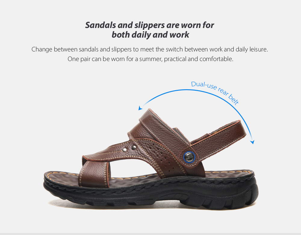Men Sandals Summer Breathable Open TOE Leather Casual Beach Cool Sweater Non-Slip Shoes - Black EU 39, Upgrade Men Sandals Summer Breathable Open TOE Leather Casual Beach Cool Sweater Non-Slip Shoes - Black EU 39, Upgrade