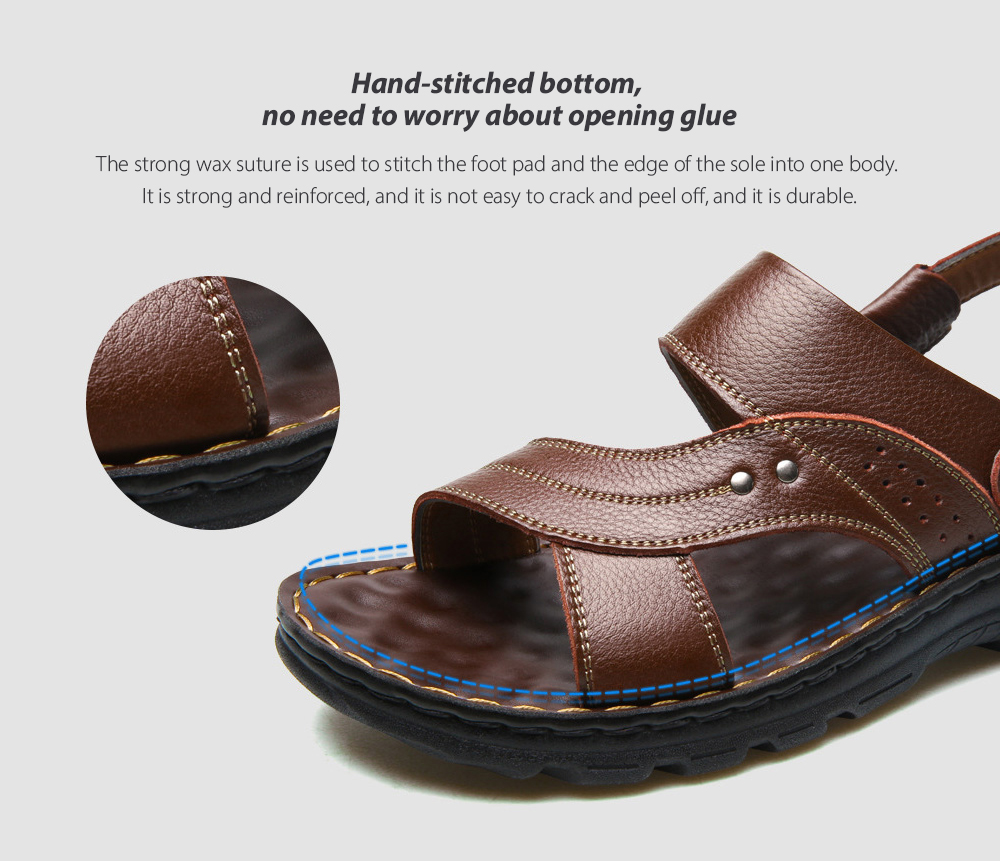 Men Sandals Summer Breathable Open TOE Leather Casual Beach Cool Sweater Non-Slip Shoes - Black EU 39, Upgrade Men Sandals Summer Breathable Open TOE Leather Casual Beach Cool Sweater Non-Slip Shoes - Black EU 39, Upgrade