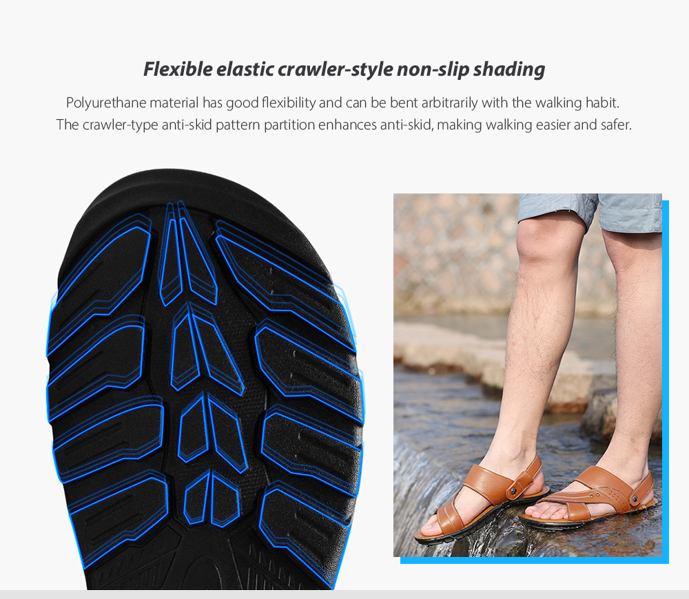 Men Sandals Summer Breathable Open TOE Leather Casual Beach Cool Sweater Non-Slip Shoes - Black EU 39, Upgrade Men Sandals Summer Breathable Open TOE Leather Casual Beach Cool Sweater Non-Slip Shoes - Black EU 39, Upgrade