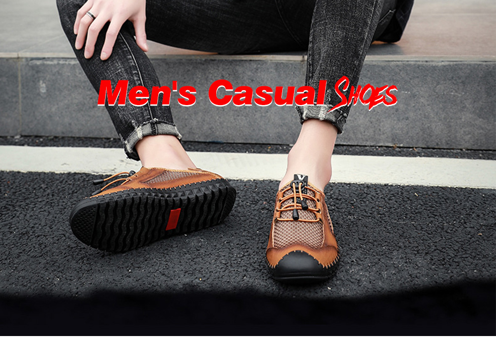 Men Summer Sandals Men Sports Net Casual Shoes Breathable Mesh Trendy Leather Footwear - Black EU 47 Men Summer Sandals Men Sports Net Casual Shoes Breathable Mesh Trendy Leather Footwear - Black EU 47