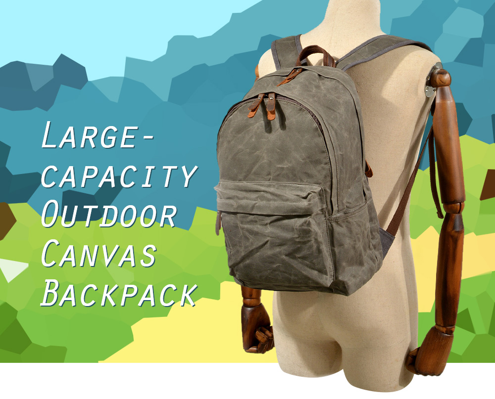 Canvas Shoulder Bag Large-capacity Outdoor Backpack Canvas Shoulder Bag Large-capacity Outdoor Backpack
