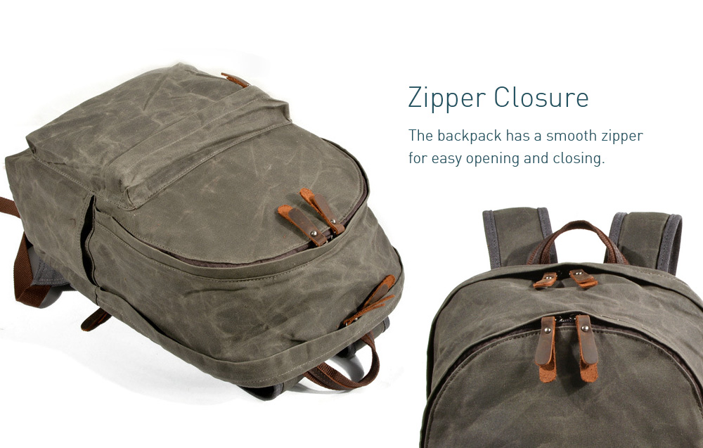Canvas Shoulder Bag Large-capacity Outdoor Backpack Zipper Canvas Shoulder Bag Large-capacity Outdoor Backpack Zipper